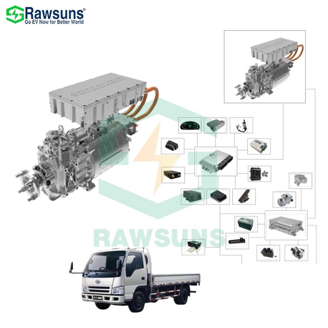 55kw 6000rpm Electric Motor for Car EV Conversion Kit Inverter Motor Controller Light Truck Battery Pack EV Lifepo4 Powertrain