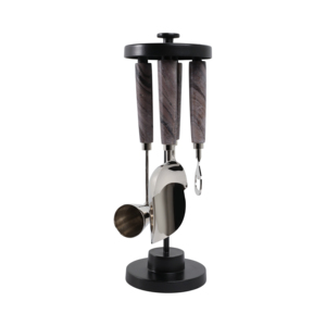 Kit de Herramientas de Bar, Juego de Coctelería Moderno, Accesorios de Barman con Mangos de Acero Inoxidable y Agarre de Madera para Uso en el Hogar - Product Image 3