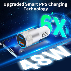 Venta al por mayor personalizado cargador de coche adaptador <span class=keywords><strong>Usb</strong></span> <span class=keywords><strong>C</strong></span> 3.1A Carga inteligente PD <span class=keywords><strong>C</strong></span> + <span class=keywords><strong>USB</strong></span> portátil teléfono móvil cargador de coche - Product Image 5