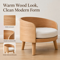 Lit pour chat en bois massif de qualité supérieure, moderne, avec coussin, écologique, durable, confortable, meubles de salon (emballage en carton)