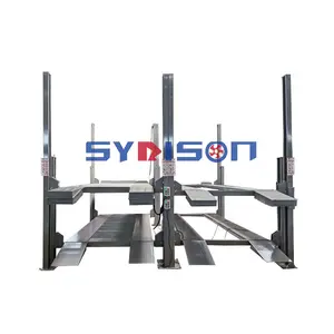 4 post triple stacker car parking lift hydraulic automatic parking lift auto lift home garage equipment