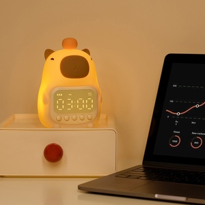 Tùy Chỉnh Âm Nhạc Phim Hoạt Hình Dễ Thương Kabbalah LED Ánh Sáng Đèn Bàn Bàn Kỹ Thuật Số Thời Gian Đồng Hồ Báo Thức Cho Nhà Trẻ Em Trẻ Em Phòng Ngủ Đầu Giường - Product Image 3