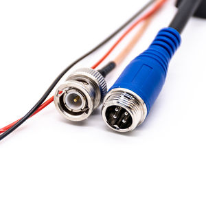 Cable adaptador divisor de alimentación CC GX12 de 4 pines de aviación a BNC macho SMB hembra para cámaras de seguridad CCTV 12V - Product Image 1