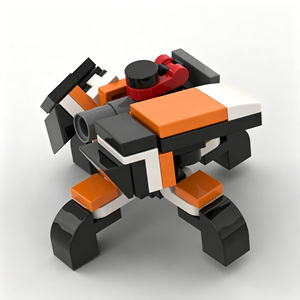 Deformable Four‑Leg Shield Soldier Mecha Building <b>Blocks</b>, DIY Educational Building <b>Block</b> Kit Compatible With Major Brand Bricks - Product Image 2