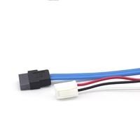 Cable de Datos y Alimentación SATA de 15+7 Pines en Ángulo Recto Tipo/Datos a PH3.0 de 2 Pines, 600 MB/s, Alimentación IDE, Cable de Datos y Alimentación SATA