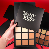 Palette de poudre pressée mate pour le contour du visage, maquillage en marque privée, 9 couleurs