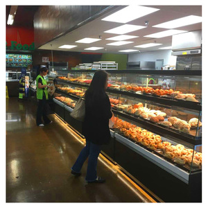 Tùy Chỉnh <span class=keywords><strong>3</strong></span> Tier Treo Tường Tủ Trường Hợp Cho Bánh Mì Bánh Trưng Bày Racks - Product Image 2