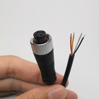 Conector M12 Personalizado OEM ODM, 4 Pines, Código A, Hembra, Cable de Aviación a Prueba de Agua, Arnés de Cables de Extensión para Vehículos