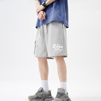 Shorts de travail pour hommes printemps-été 340G, coupe décontractée robuste avec cordon de serrage et poches, personnalisables