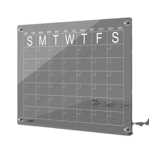 Tableau blanc magnétique en acrylique pour réfrigérateur, calendrier de congélateur, avec marqueur, effaceur et support – Vente en gros - Product Image 3