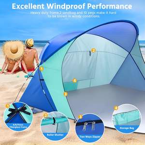 Carpa de Verano de Apertura Rápida Totalmente Automática con Camuflaje para Tres Estaciones |   Sombrilla de <span class=keywords><strong>Playa</strong></span> con Protección UV para Senderismo y Camping, Recubierta de Plata - Product Image 6