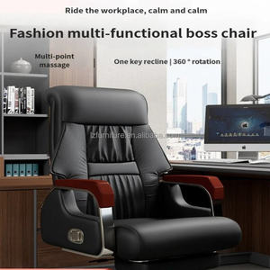 Chaise de bureau ergonomique pivotante à dossier haut de gamme, design moderne et luxueux, avec base en aluminium pour hôtel et bureau à domicile - Product Image 4