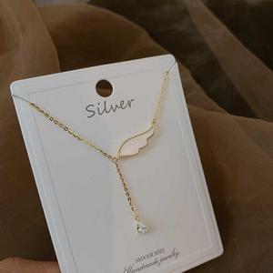 Seashell Wing Necklace For Women Gold Silver Color Tassel Clavicle Chain Minimalist Design Trendy Fashion Jewelry - Product Image 2