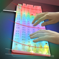 Clavier de jeu mécanique Clavier coloré transparent pour jeu pour ordinateur
