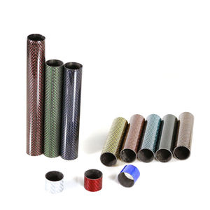 Tube en fibre de carbone couleur OEM ODM, tissage sergé 3K, 120mm/200mm/1000mm, pour purification de gaz, service de découpe CNC, 20mm - Product Image 3