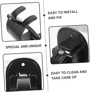 Novelty Easy-Glide Curved Curtain <b>Hooks</b> Multifunctional Spring Clamp Bracket for Kitchen Bathroom Use Plastic Metal Material - Product Image 5