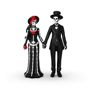 รูปปั้นของที่ระลึกวันเม็กซิกันแห่งความตายรูปปั้นทำจากเรซิ่นงานฝีมือรูปปั้นสามีและภรรยาของตกแต่งสวนในบ้าน - Product Image 1