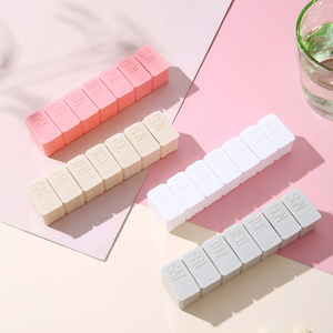 Pastillero portátil de viaje a prueba de agua PP semanal (7 días), caja organizadora de vitaminas, organizador de pastillas - Product Image 2