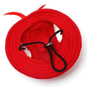 Para TAILUP Round Brim <span class=keywords><strong>Pet</strong></span> <span class=keywords><strong>Cap</strong></span> Visor Hat Impresso Pano Sun <span class=keywords><strong>Cap</strong></span> com Orelha Furos para Cães Pequenos - Product Image 4
