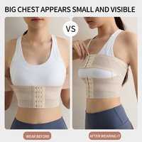 Soutien-gorge de sport antichoc à maintien élevé pour poitrines généreuses, 100 % nylon, bretelles croisées, idéal pour le fitness et la corde à sauter - Soutien anti-affaissement de la poitrine