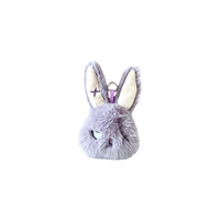 Pendentif en peluche lapin blanc avec motif bleu et oreilles étoilées, breloque style Lolita pour les boutiques d'accessoires Harajuku