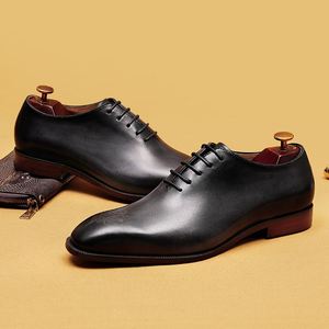 Mocassins en cuir formels pour hommes, fabriqués à la main, style britannique, en cuir de vache véritable, chaussures de mariage à enfiler - Product Image 4