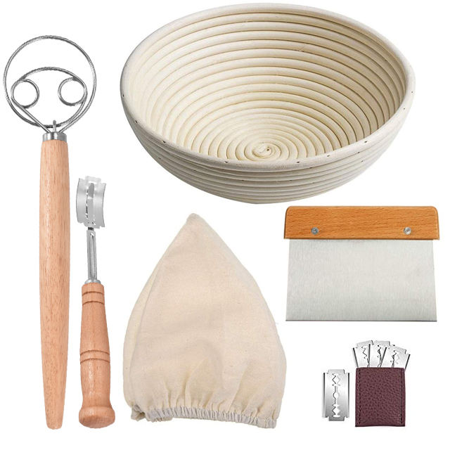 Basket+Dough whisk+Bread Lame+Scraper