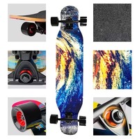 Longboard de danse en érable du Nord-Est à 7 couches, durable, 42*9.5 pouces, personnalisé en usine, pour le cruising urbain