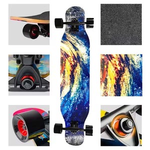 Longboard de <span class=keywords><strong>skateboard</strong></span> en érable du Nord-Est à 7 couches, personnalisé en usine, 42*9,5 pouces, longue durée de vie, pour le cruising urbain - Product Image 1