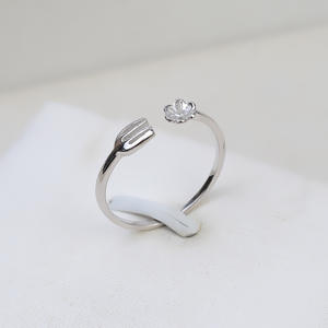 Anillo de Plata S925 con Horquilla Dorada, Ajustable, con Boca Móvil, Semiterminado, para DIY, Soporte para Perlas, Accesorios de Joyería, 97% - Product Image 2