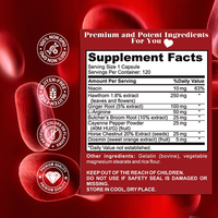 Complément alimentaire pour la circulation sanguine en marque blanche : favorise la santé des veines des jambes, des vaisseaux cardiaques et la circulation cardiovasculaire - Capsules pour le flux sanguin