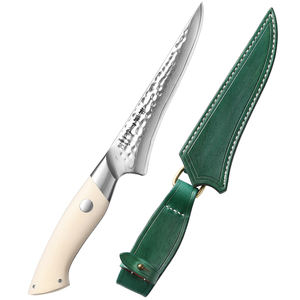 신주오 커스텀 해머 67겹 다마스커스강 화이트 G10 핸들 일본식 주방용 뼈 제거칼 세트 - Product Image 1