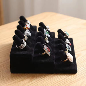 Custom Size Velvet Ring Display Stand Elegant Velvet Ring Display Stand for Jewelry Shop Showcase - Product Image 4
