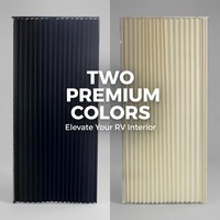 Porte pliante horizontale intégrée en polyester JSL RV, légère, durable, noire/grise/beige, sur mesure