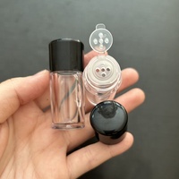 ISMAN Pot de luxe rond 3g noir transparent pour fard à paupières, flacon vide pour poudre libre, conteneur pour nail art, vente en gros, marque privée, usine