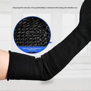 Venta al por mayor de guantes anticorte de acero de alta calidad bolsa de extensión de manga larga al aire libre pesca carnicero protección de seguridad segura - Product Image 4