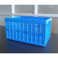 Conteneur pliable en plastique PP recyclable, empilable, design en maille, panier de stockage logistique, transport