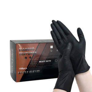 Gants de mécanicien durables en nitrile pur 100% texture de diamant de 8 mil EN455/EN374 Logo personnalisé certifié pour la réparation automobile - Product Image 3