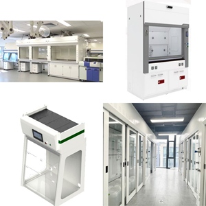 <span class=keywords><strong>Hotte</strong></span> à fumées en acier résistant aux produits chimiques personnalisée pour les laboratoires scolaires, utilisée dans les bases de données biologiques avec des armoires et des ventilateurs d'évacuation - Product Image 1