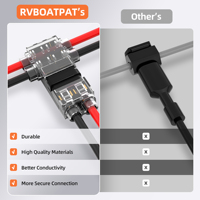 Kit de connecteurs de fils basse tension 24-20 AWG à raccordement rapide sans soudure et sans dénudage, bornes de raccordement pour applications automobiles et bandes LED
