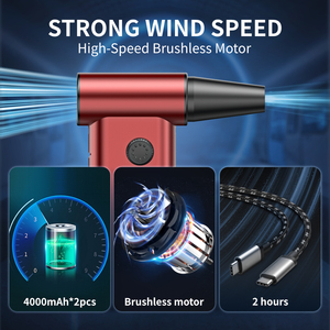 Mini Ventilatore Turbo Portatile, Soffiatore d'Aria Manuale Potente, Asciugacapelli <span class=keywords><strong>per</strong></span> Auto, Ventilatore Regolabile a Tre Velocità <span class=keywords><strong>per</strong></span> Tastiera e Viaggi - Product Image 4