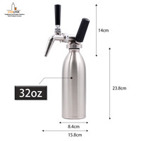 Nouvelle bouteille de café en acier inoxydable à paroi unique 32oz Mini Ice Cold Nitro Brew