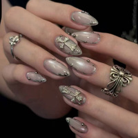 10 pièces de faux ongles français faits à la main de haute qualité, personnalisés