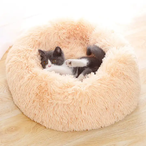 Lit rond pour animaux de compagnie Petdom, super doux et confortable, imperméable et anti-dérapant pour chiens et chats - Product Image 1
