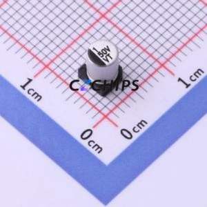 ตัวเก็บประจุอิเล็กโทรไลต์อะลูมิเนียมแบบ SMD รุ่น VT105M050C5DRR0NB1VP0 ขนาด D4xL5.4 มม. 1uF 20% 50V 1000 ชั่วโมง-105 ℃ - Product Image 1