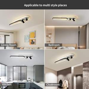 Luces LED Modernas de Tendencia para el Hogar, Iluminación Decorativa de Techo, Instalación Superficial, Lámpara Lineal para Dormitorio - Product Image 4