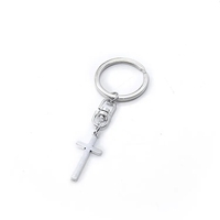 Porte-clés croix ange gardien Crucifix personnalisé pleine grandeur fournitures d'église religieuse cadeau clé de voiture porte-clés promotionnels mousquetons