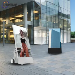 Nov New Machine outdoor capacitive movable waterproof IP55 IP65 battery powered portable digital signage 43 inch