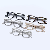 Nouvelles montures de lunettes carrées élégantes et polyvalentes en TR90, vente en gros d'usine, montures de lunettes en acétate CP pour hommes et femmes, personnalisables