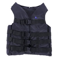UnionTeam Leisure Marine Large Gilet de Sauvetage ISO12402-5 Certifié Bouton à Quatre Rangées Conception Nautisme Natation Surf Ski Aquatique